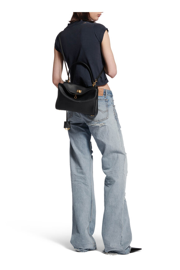 Balenciaga Small Rodeo Black Leather Top Handle Bag - view 4