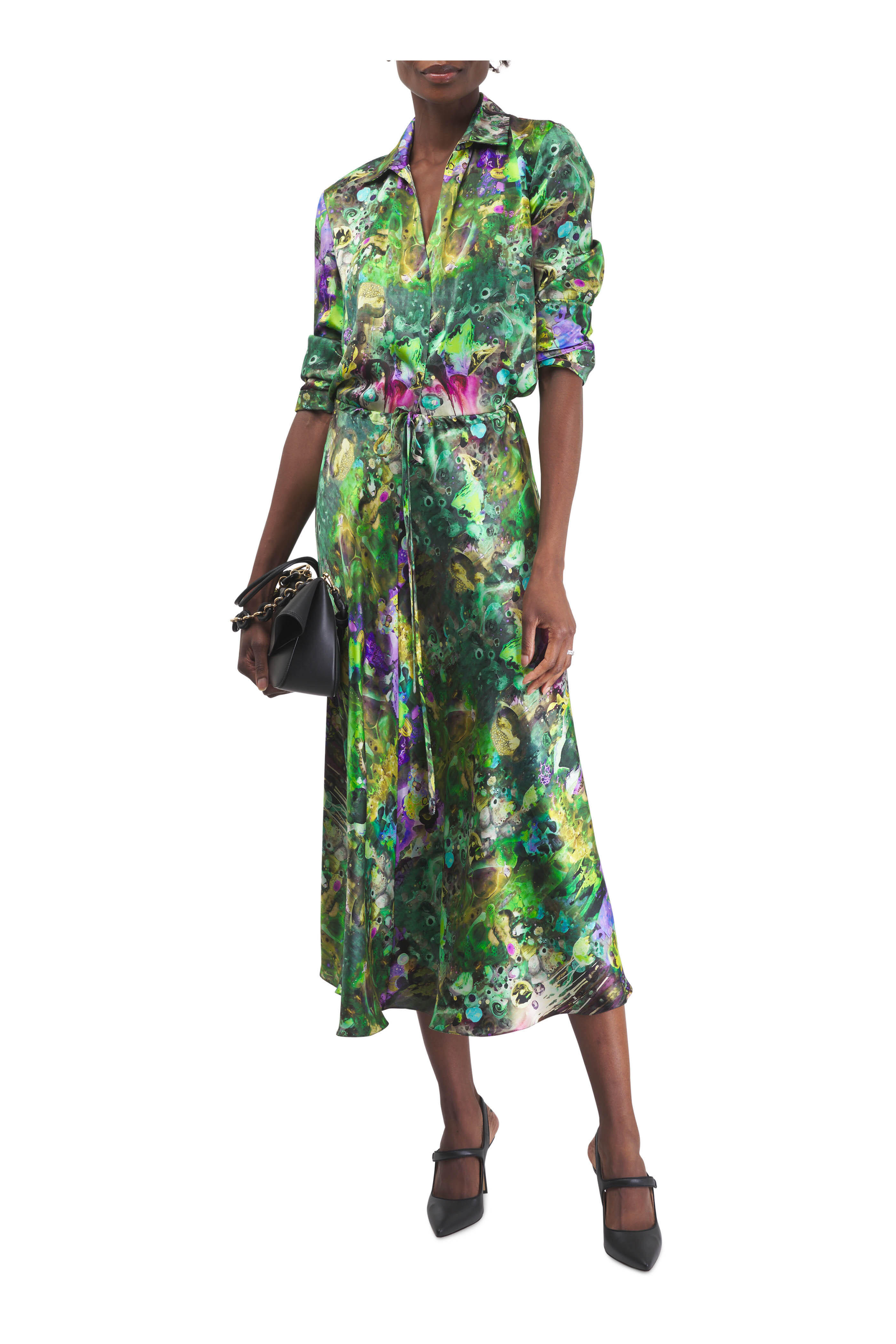 Loewe - Medium Ola Black Fold Over Chain Bag