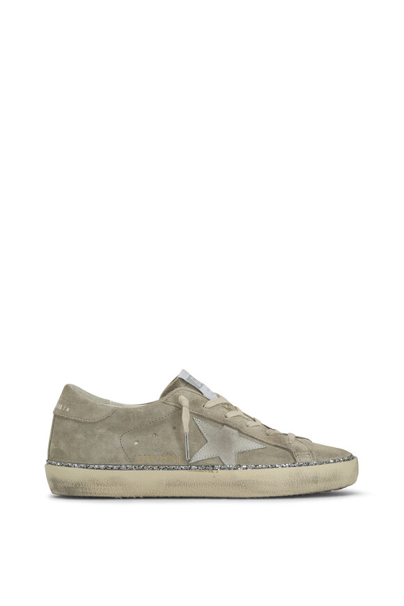 Golden Goose - Superstar Ice Silver Glitter Trim Suede Sneaker