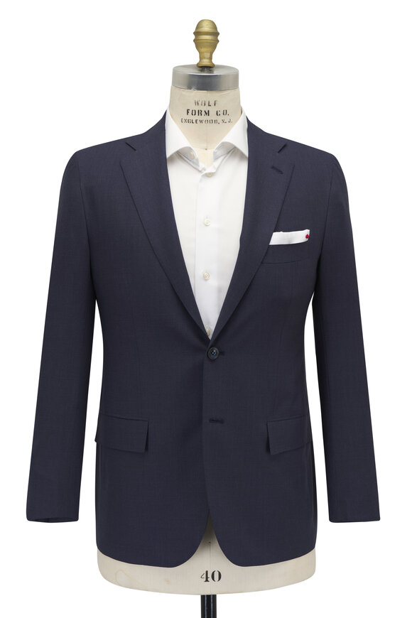 Kiton - Super 180s Navy Denim Wool & Cashmere Suit