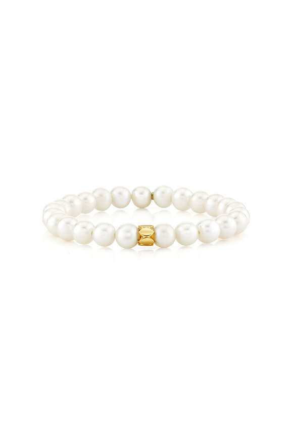 Sydney Evan 14k Yellow Gold Marquise Rondelle Beaded Bracelet - view 1