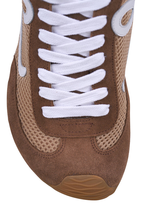 Loewe Ballet Runner 2.0 Beige Suede & Mesh Sneaker - view 5