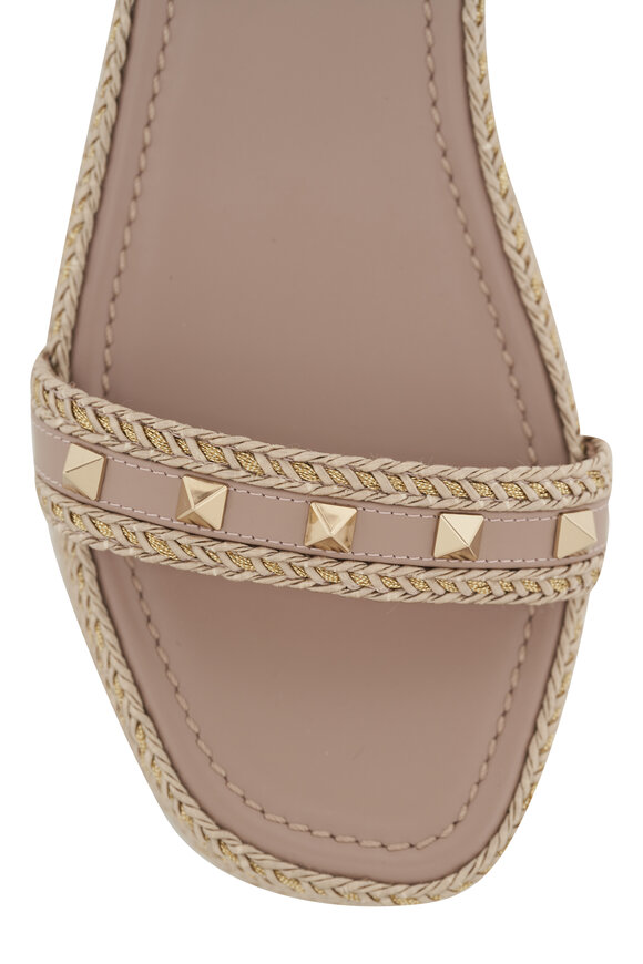 Valentino Garavani - Poudre Rockstud Flatform Espadrille, 65mm