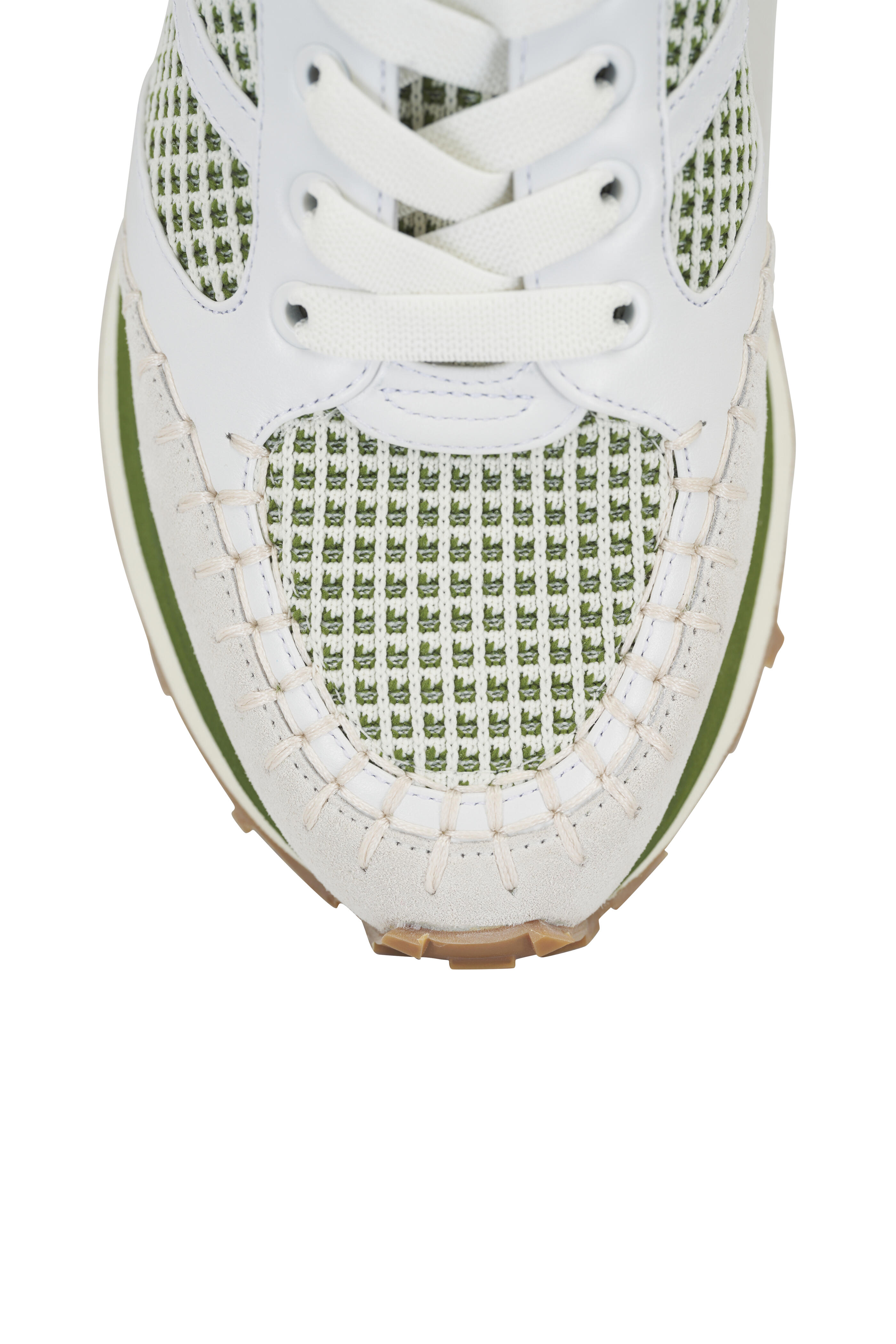 Veronica Beard - Valentina Mesh Green & White Sneaker