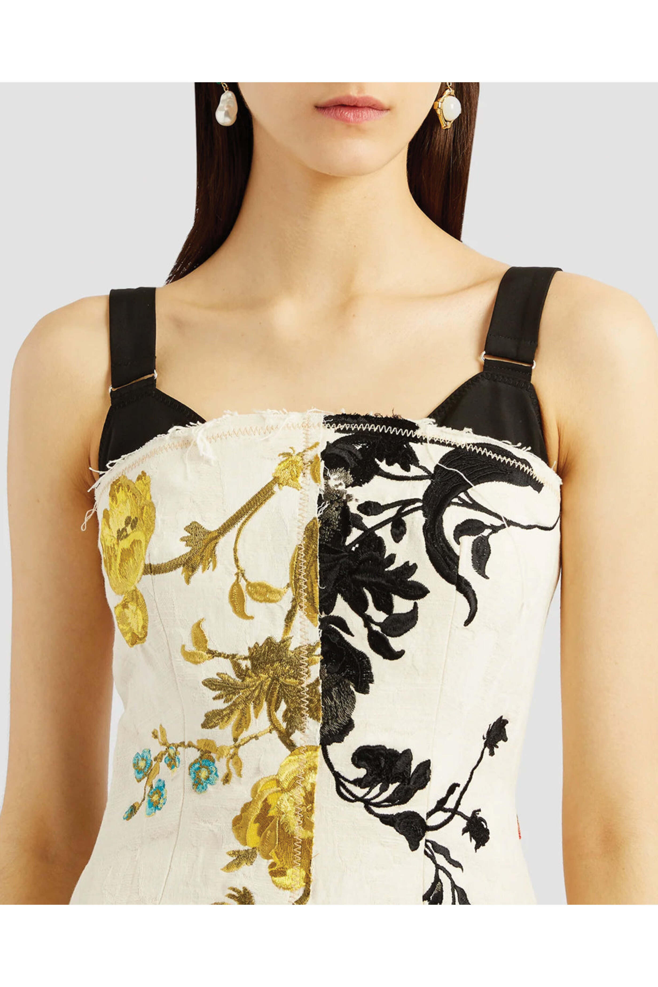 Erdem - Ecru Sleeveless Cocktail Dress