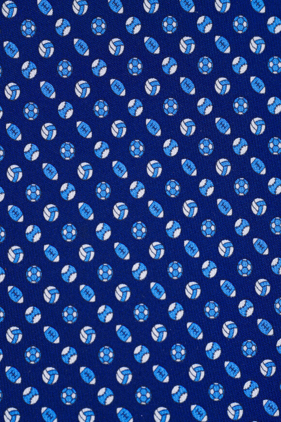 Ferragamo Navy Sports Print Silk Necktie - view 2