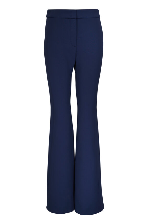 Bottega Veneta - Midnight Blue Wool Wide Leg Cargo Pant