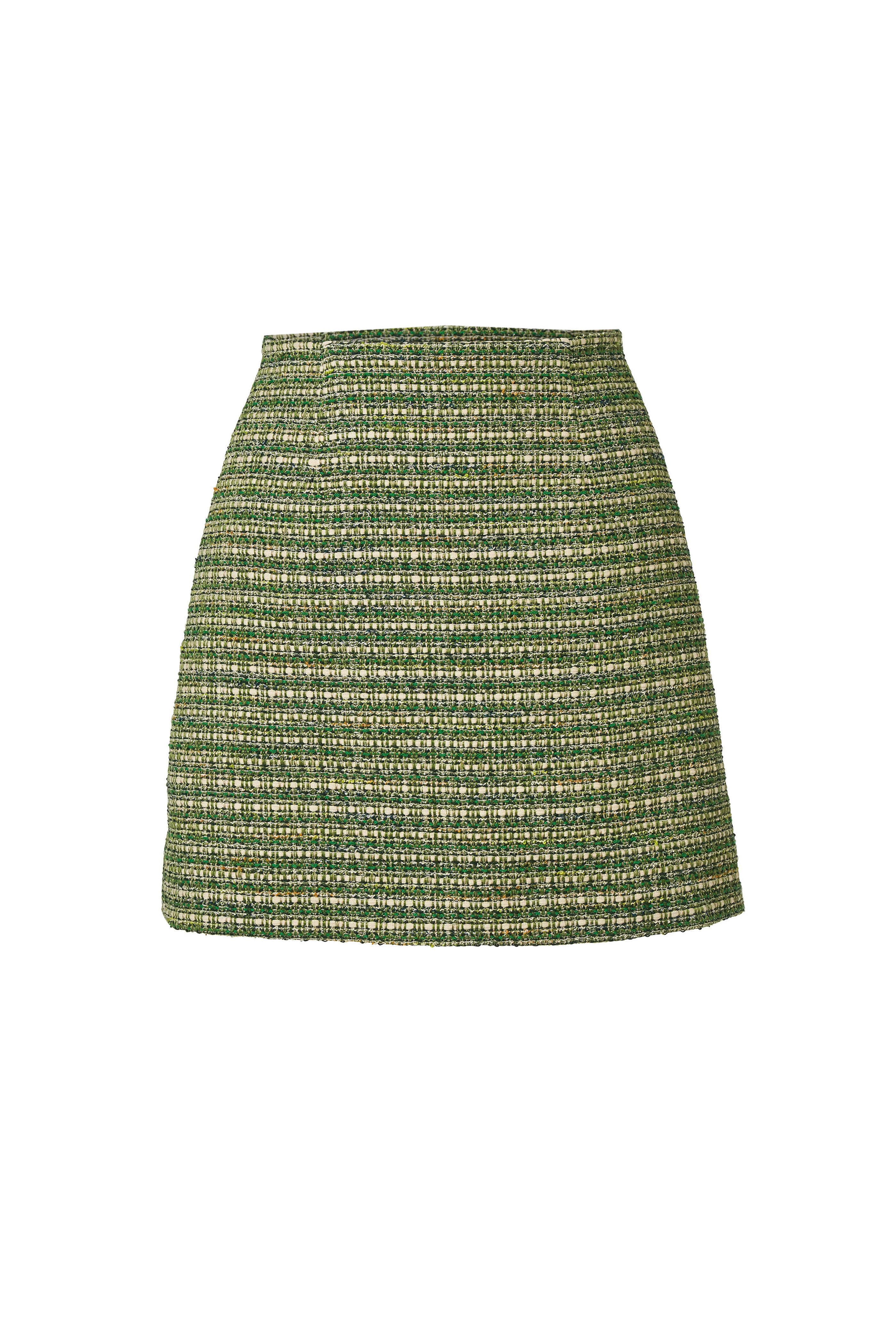 Carolina Herrera - Multicolor Green Tweed Mini Skirt - view 2
