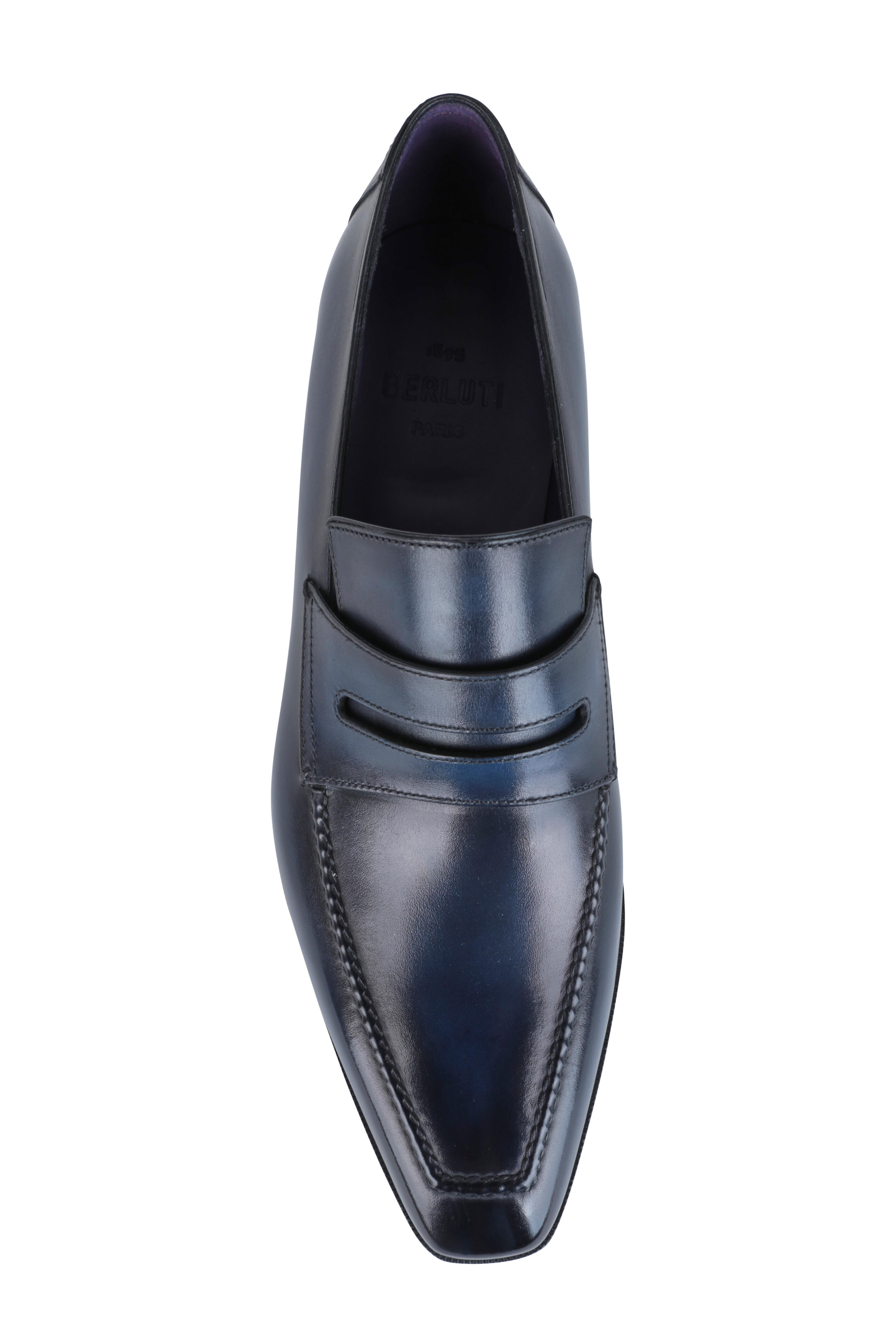 Berluti - Andy Blue Démesure Leather Loafer | Mitchell Stores