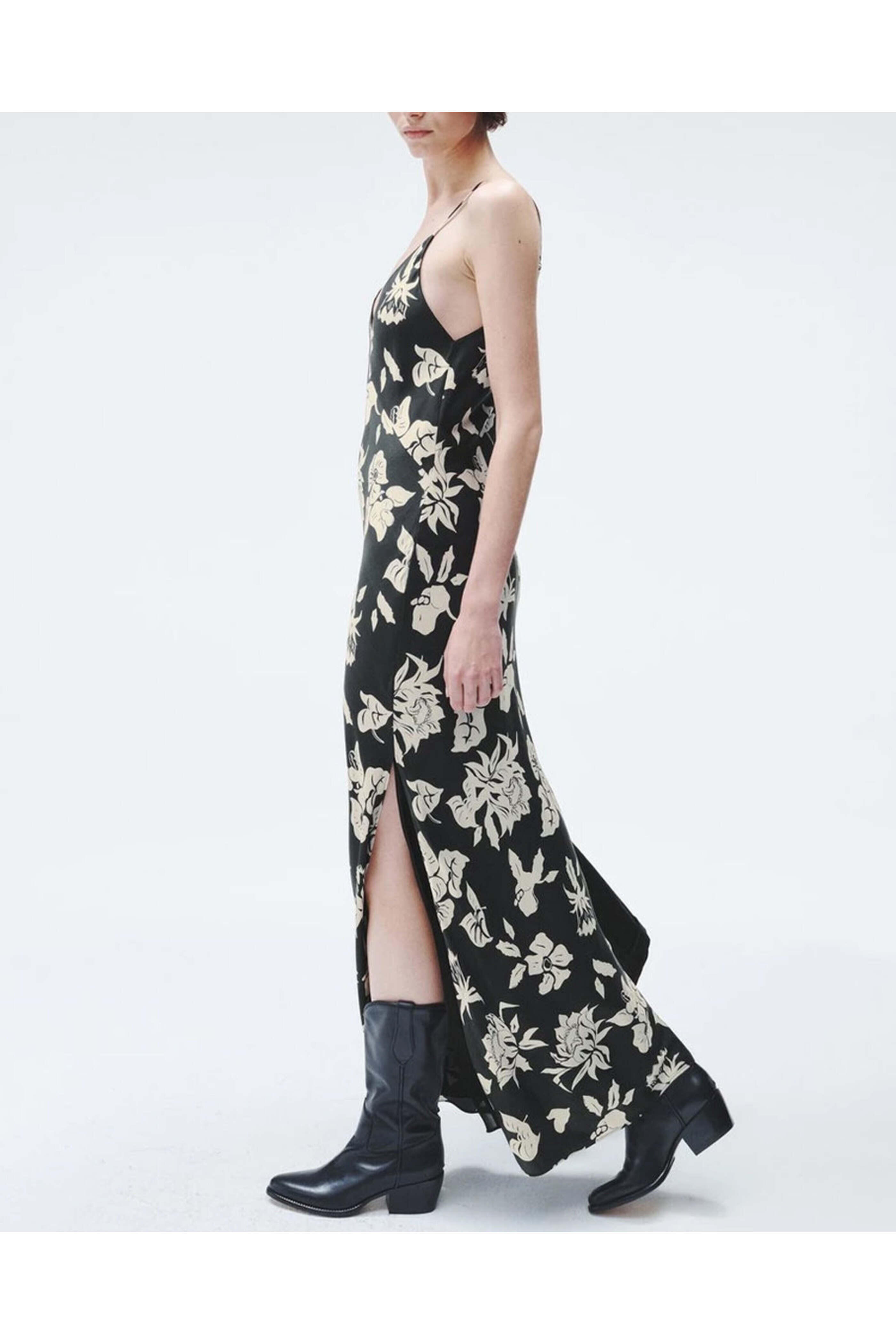 Rag & Bone - Black Floral Print Larissa Dress