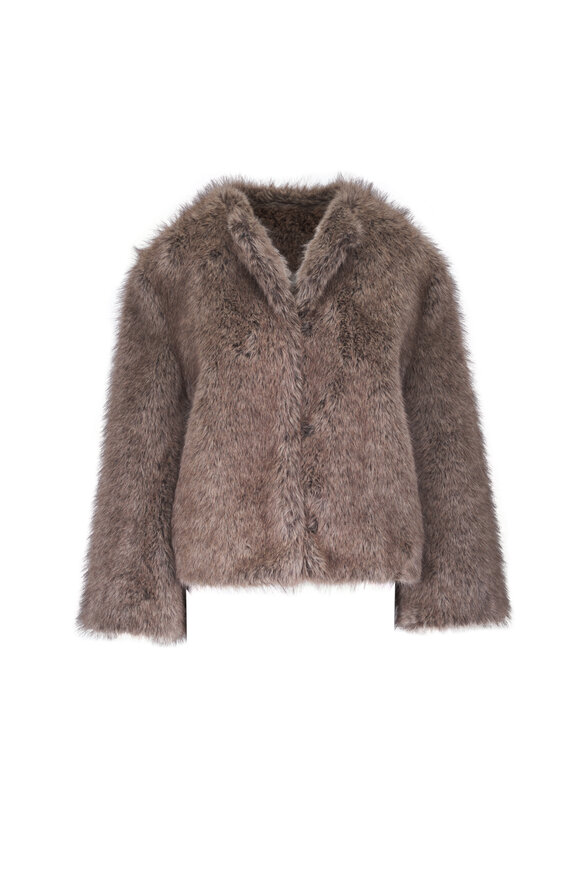 Antonelli Krumiri Brown Faux Short Coat