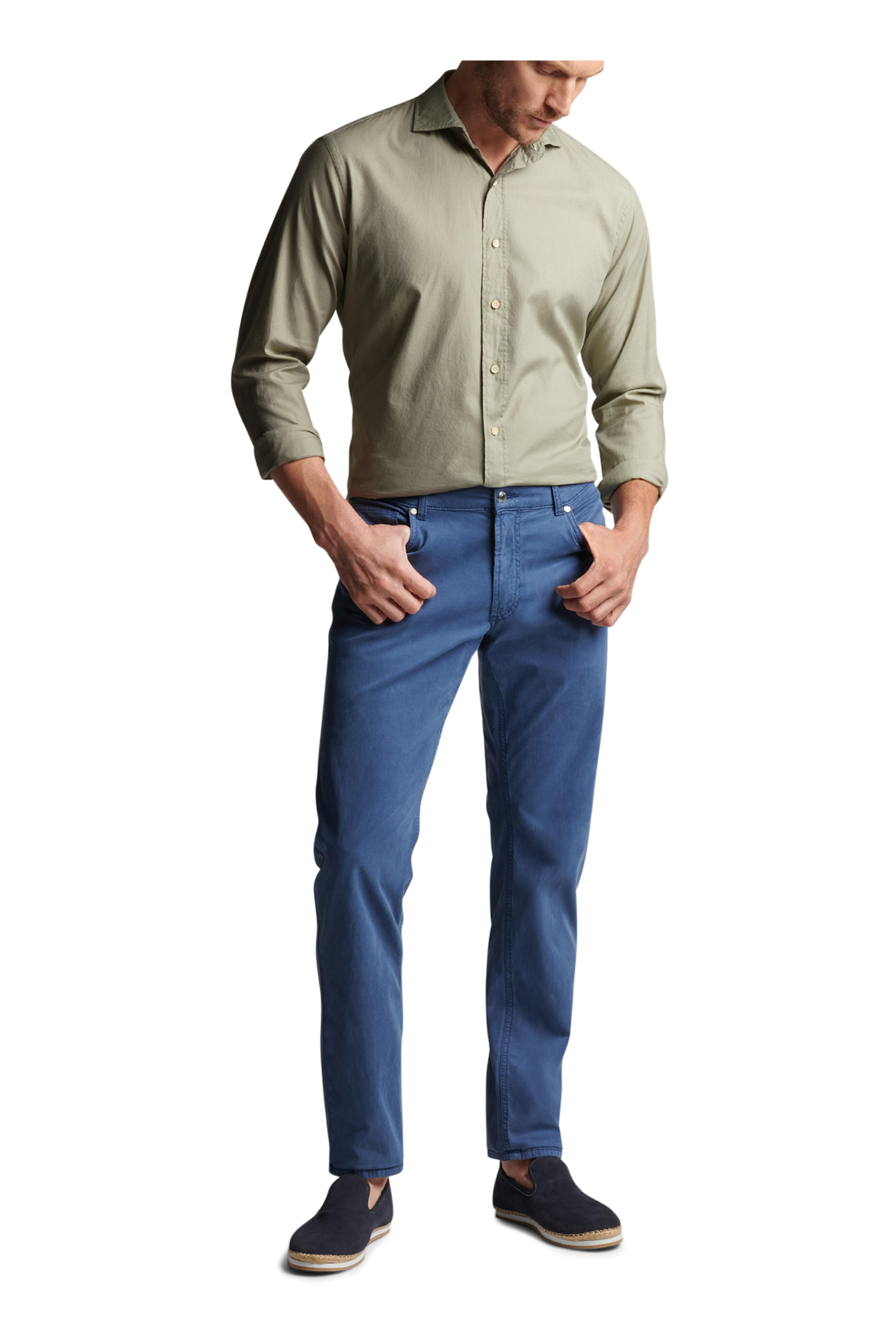 Peter Millar - Sojourn Herb Green Garment-Dyed Cotton Sport Shirt