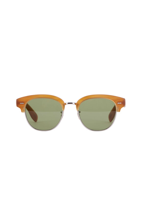 Oliver Peoples - Cary Grant 2 Semi Matte Amber Tortoise Sunglasses