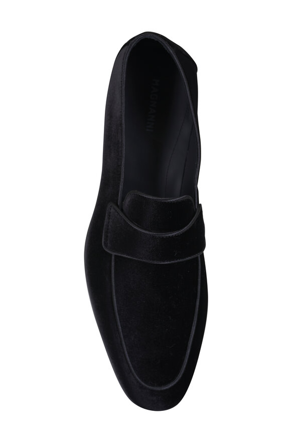 Magnanni Jasper Black Suede Penny Loafer - view 3