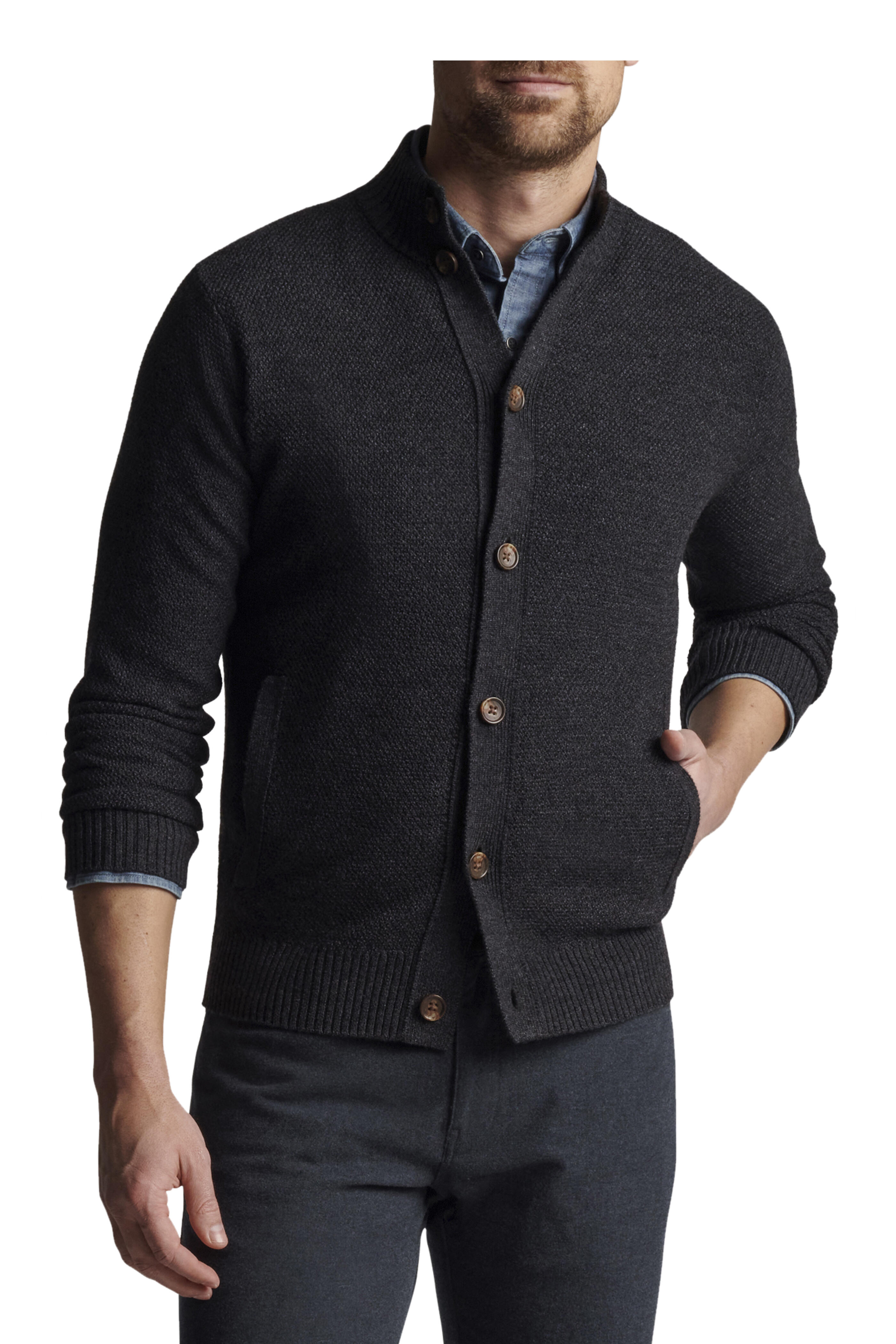 Peter Millar - Richard Iron Wool Cardigan
