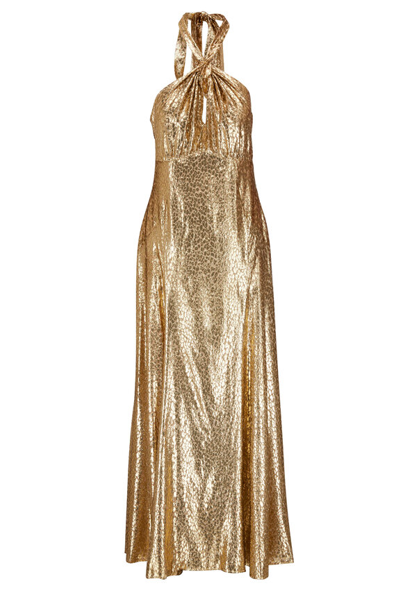Michael Kors Collection - Cheetah Print Halter Gown 