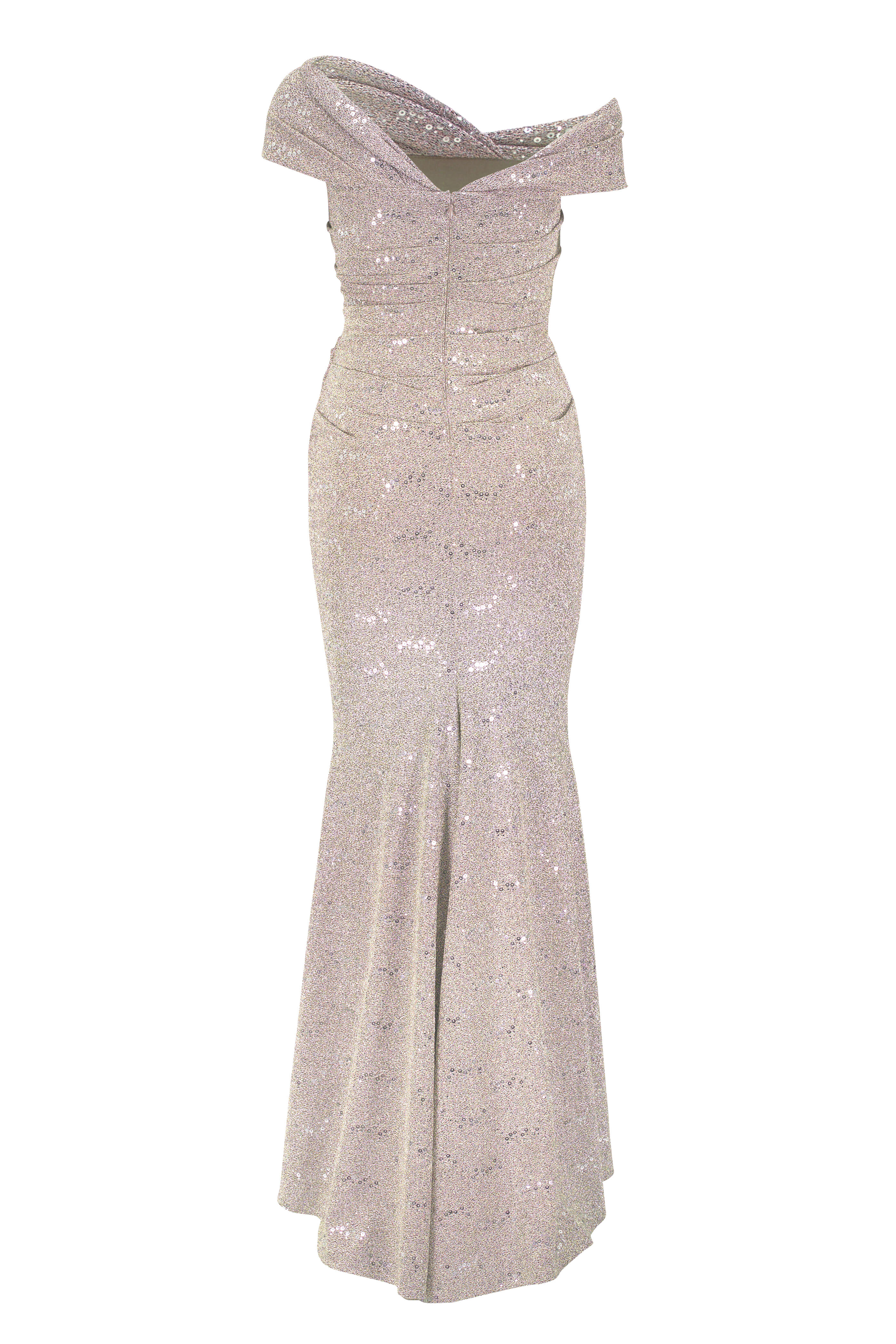 Talbot Runhof - Mobina Platinum Evening Maxi Dress - view 3