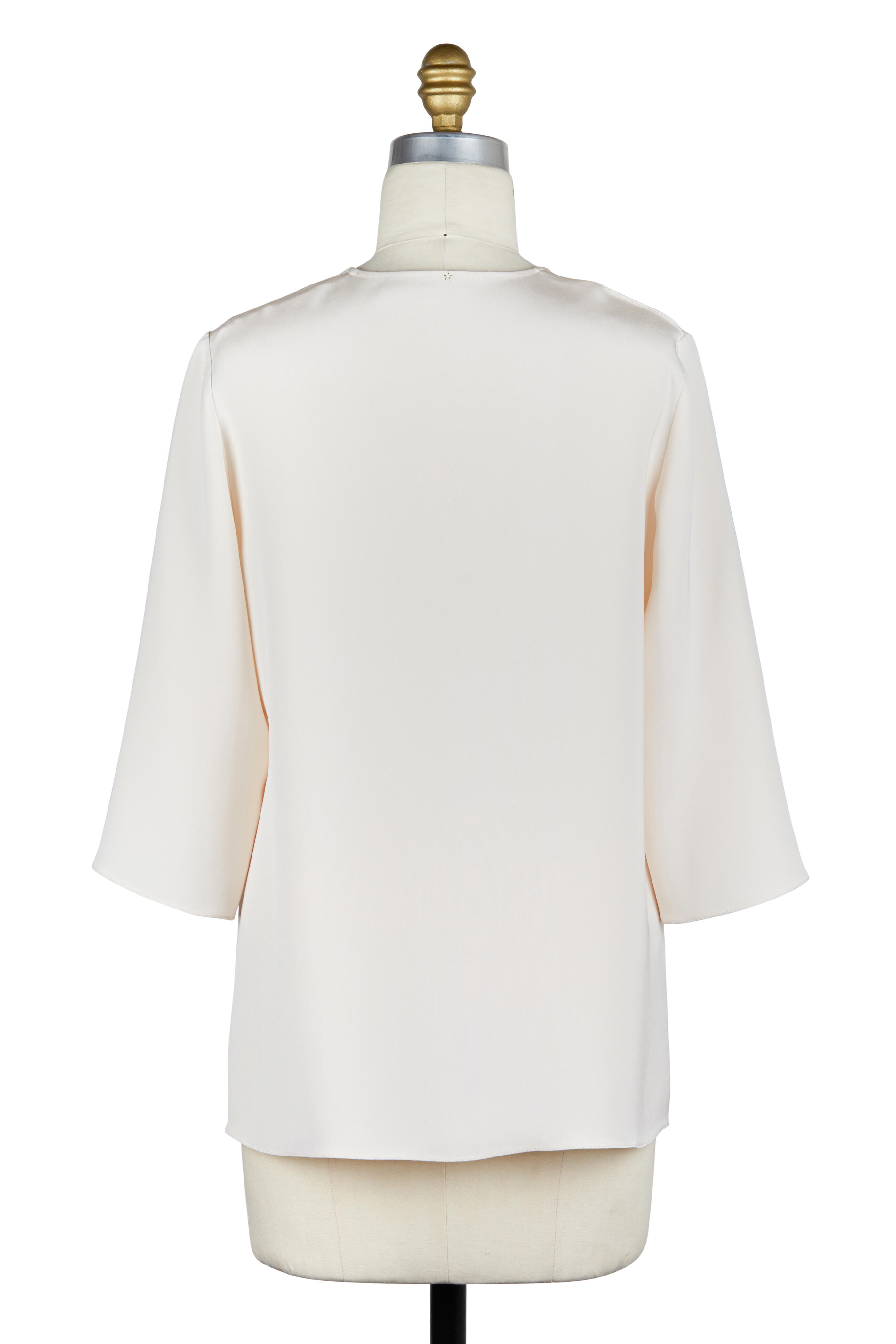 Peter Cohen - Light Pink Silk Three-Quarter Sleeve Blouse