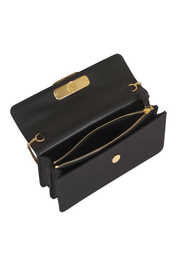 Valentino Garavani VLogo Signature Crystal Nero Chain Wallet - view 5