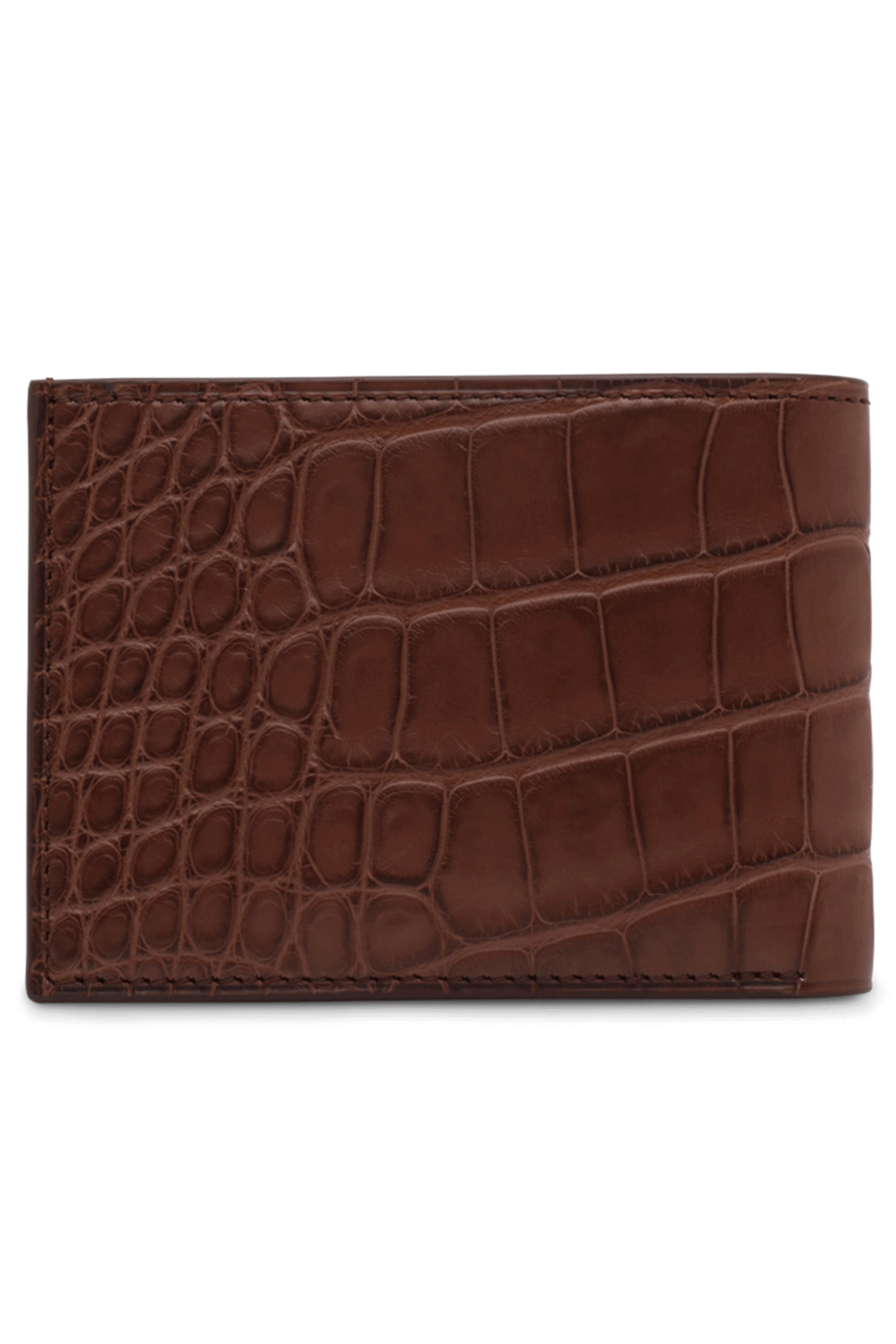 The Luxe Group, Llc Dba L.e.n - Deluxe Alligator Bifold Wallet in Tobacco