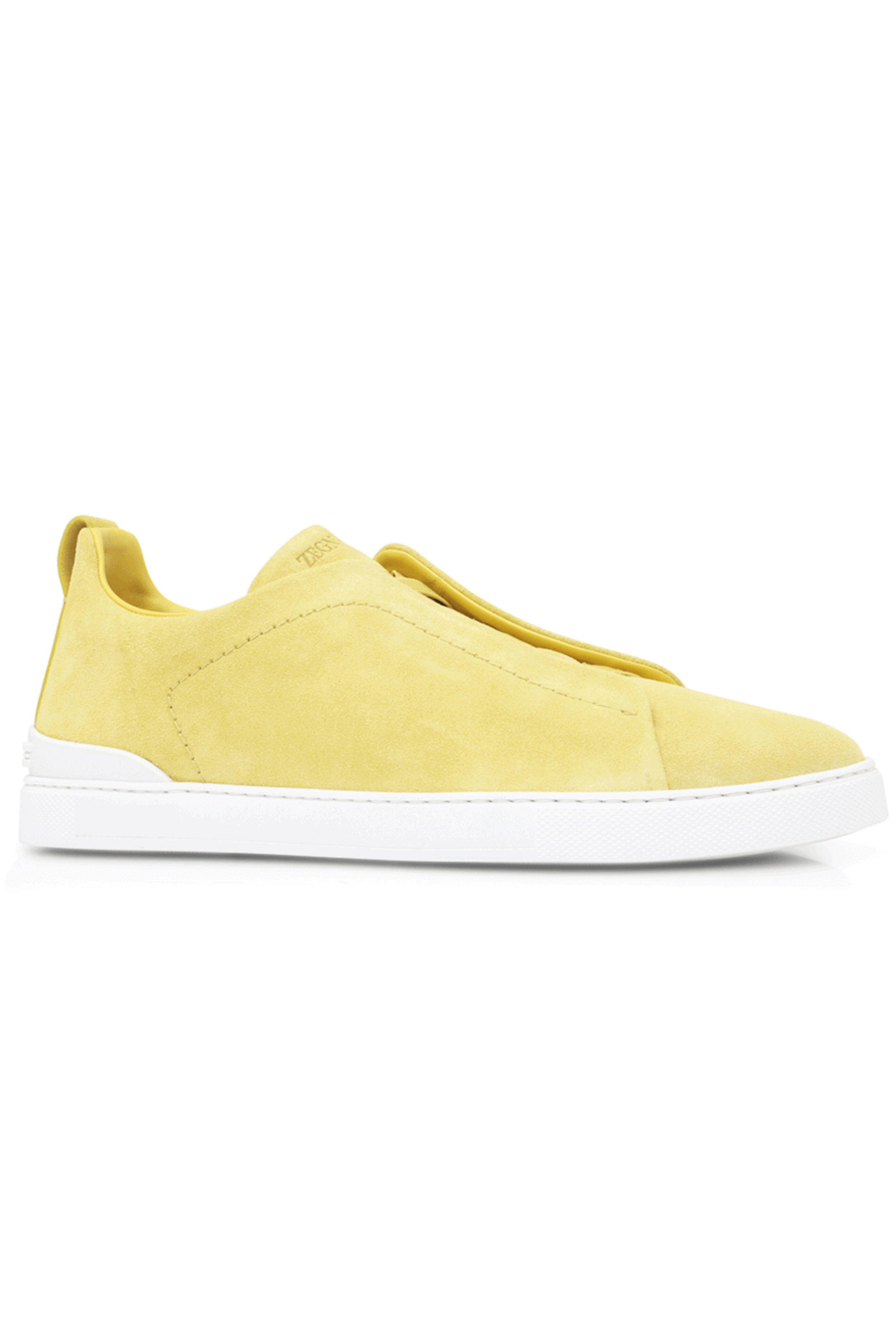 Zegna - Suede Triple Stitch Sneaker in Yellow