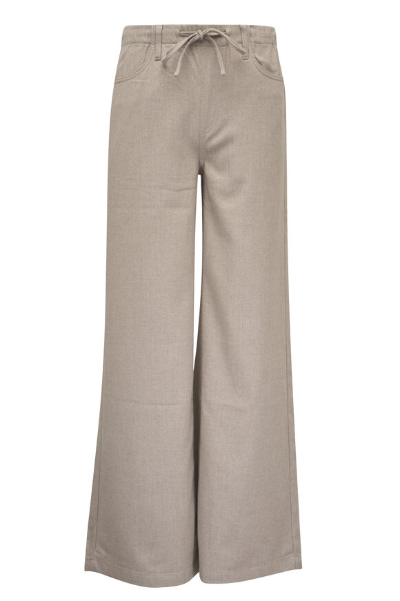 AG Stella Oat Melange Cinched Palazzo Pant