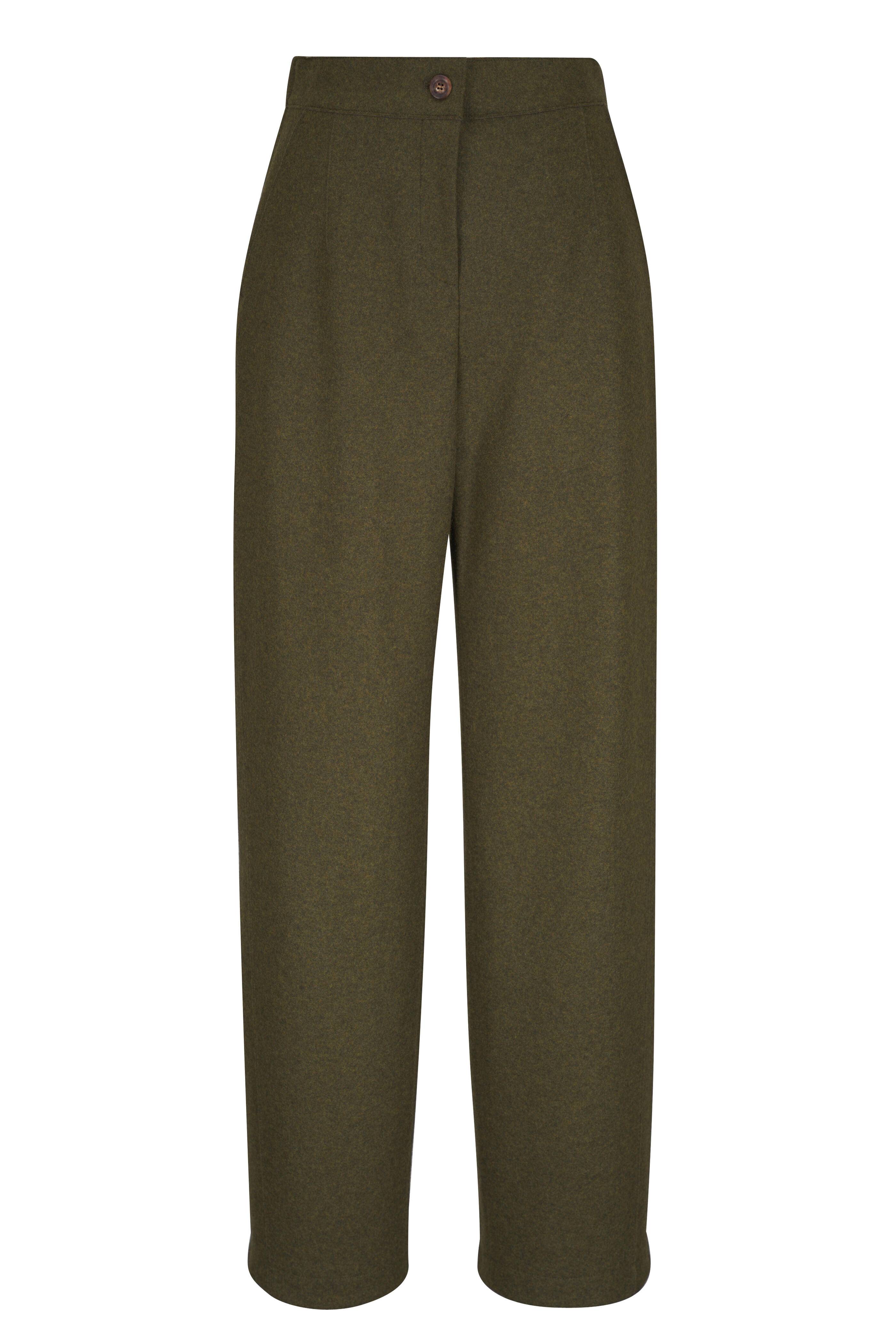 Lafayette 148 New York - Downing Forage Green Mélange Barrel Leg Ankle Pant