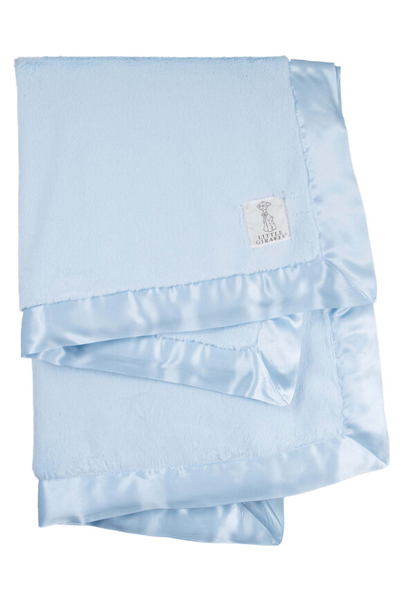 Little Giraffe Blue Luxe Blanket