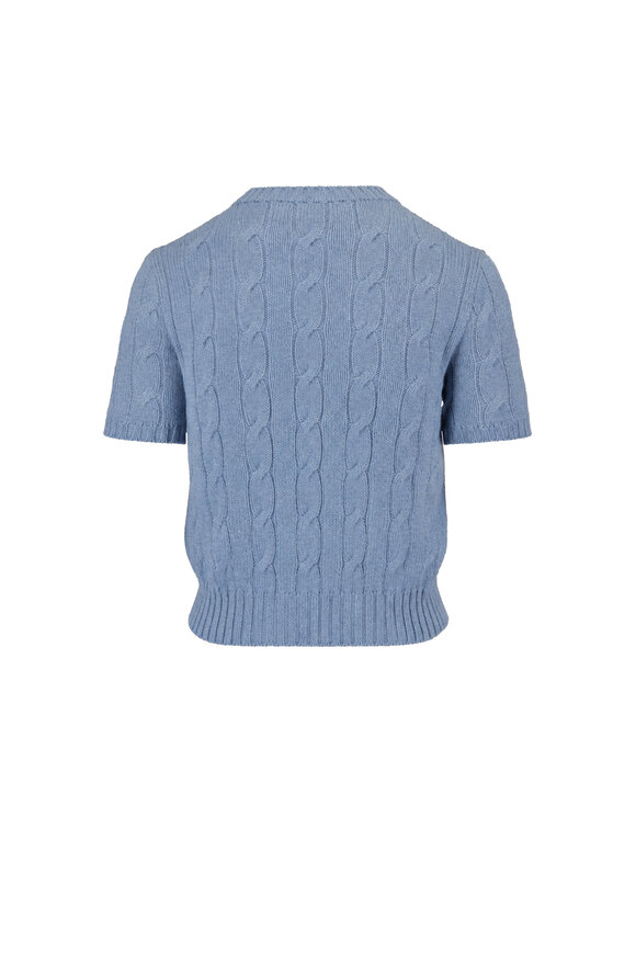 Ralph Lauren Chambray Cashmere Crewneck Sweater - view 2