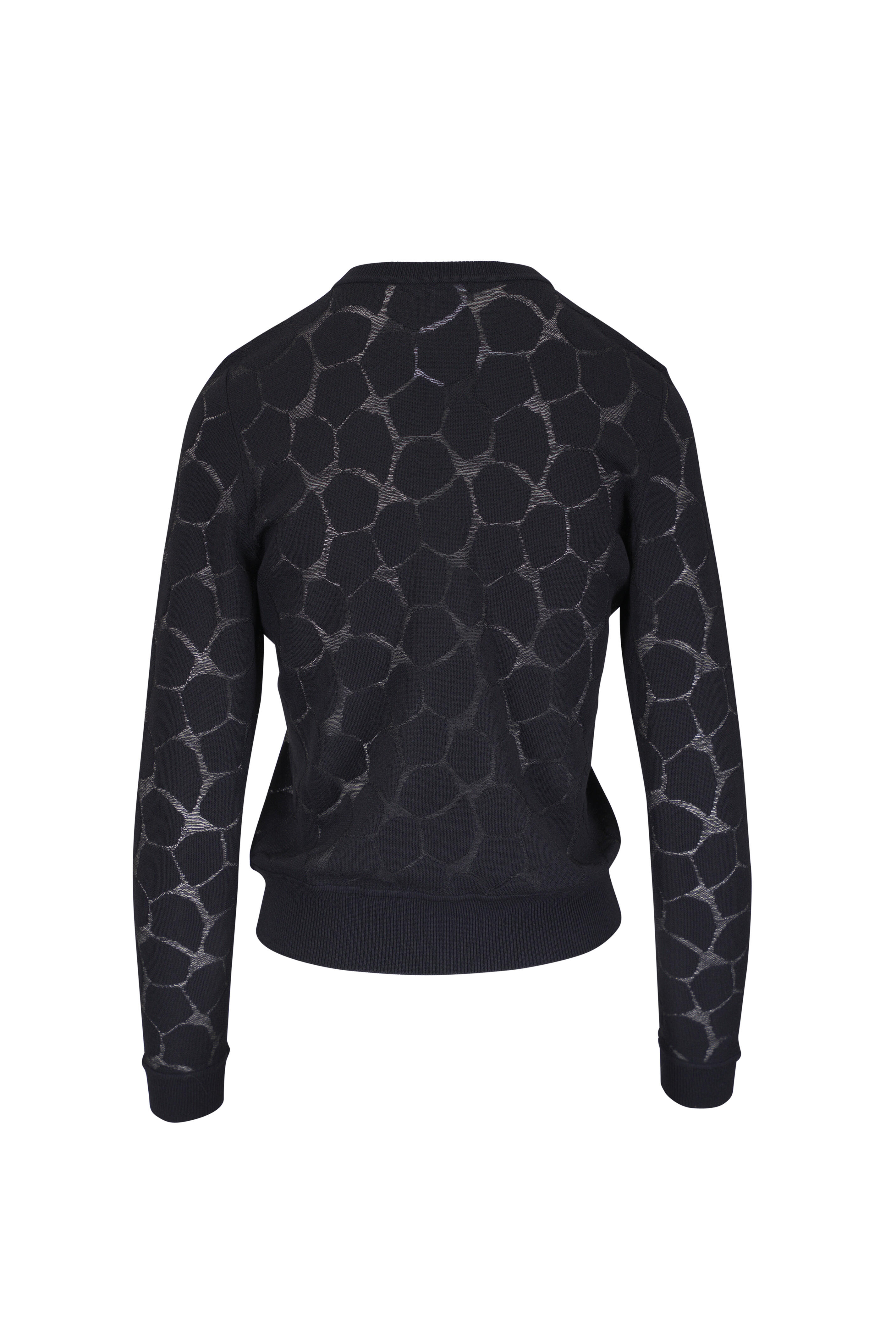 Akris - Black Broken Stone Knit Cardigan