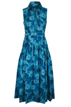 Michael Kors Collection - Violet Cotton Pleated Shirt Dress