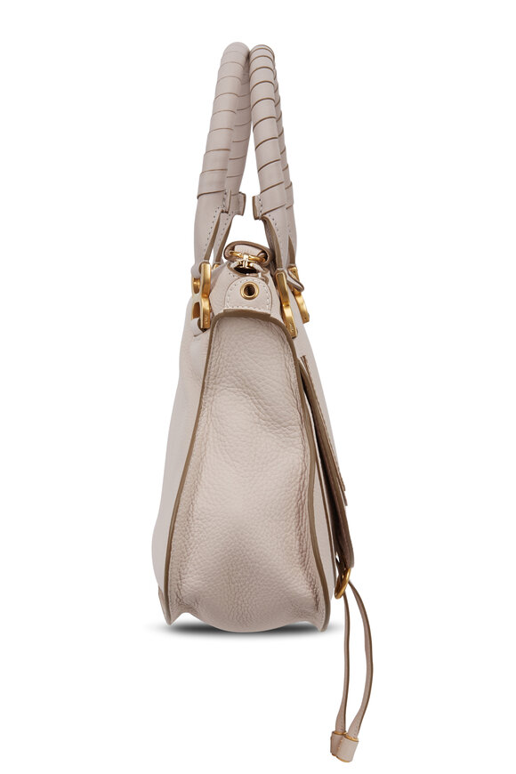 Chloé - Marcie Medium Abstract White Leather Shoulder Bag
