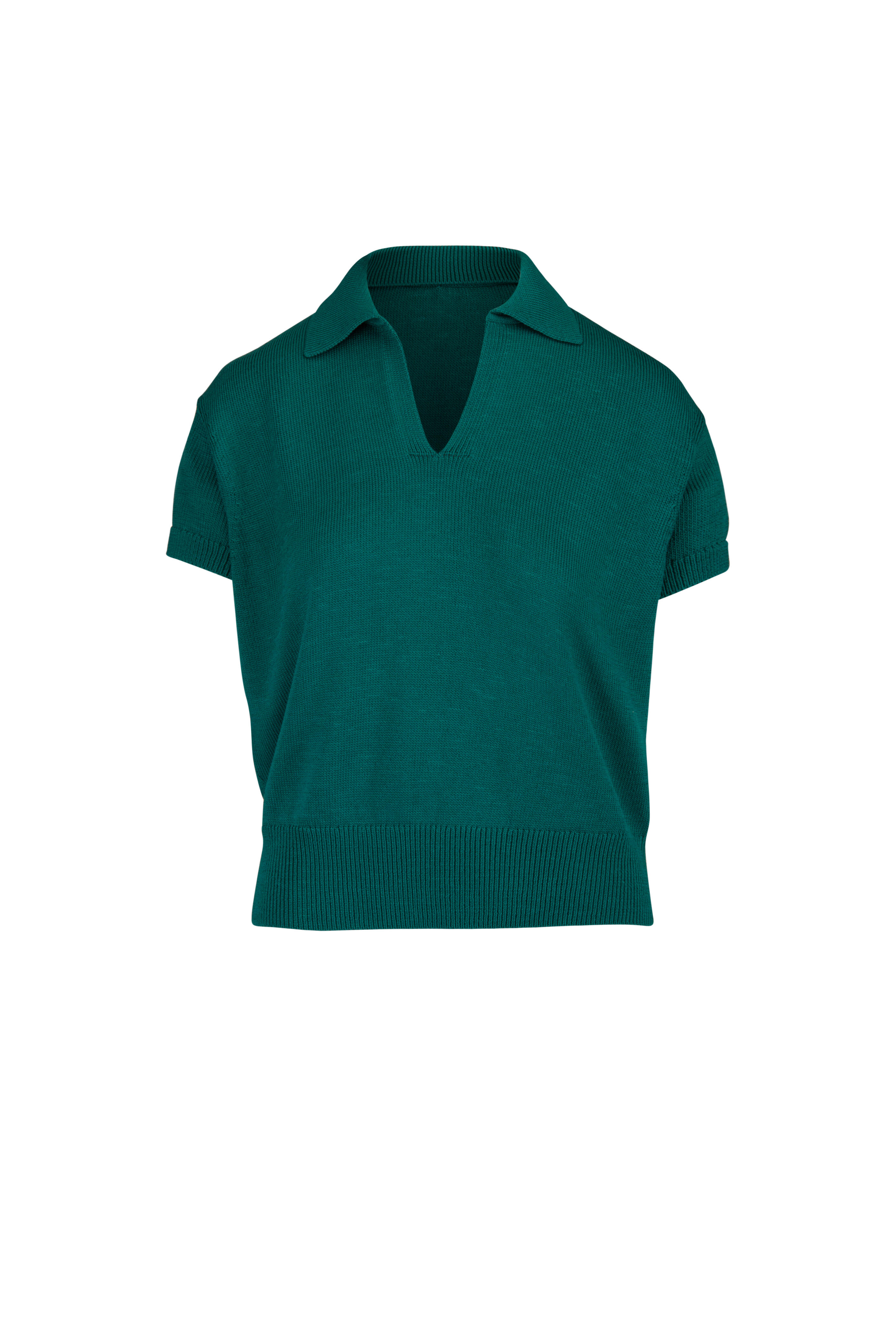 Lafayette 148 New York - Grass Cotton Short Sleeve Polo Sweater - view 1