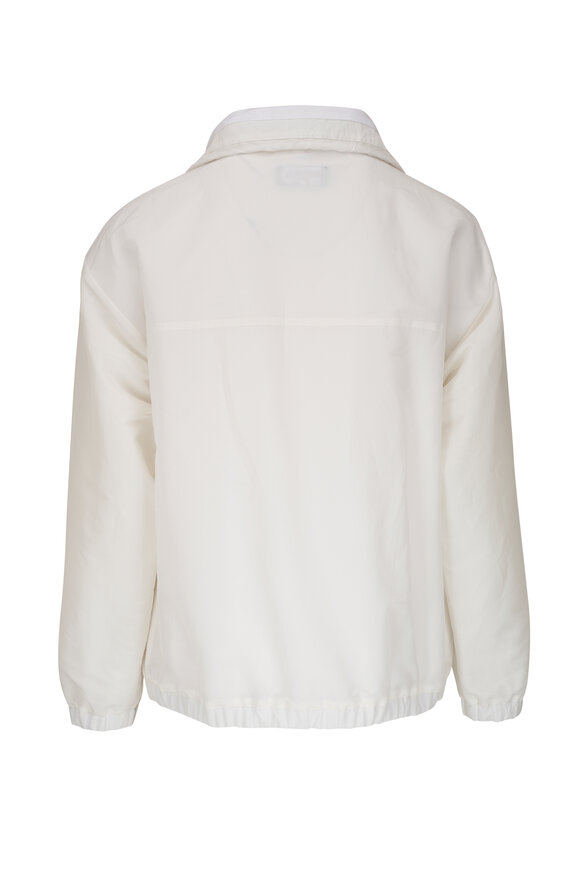 Kiton - White Silk & Nylon Windbreaker