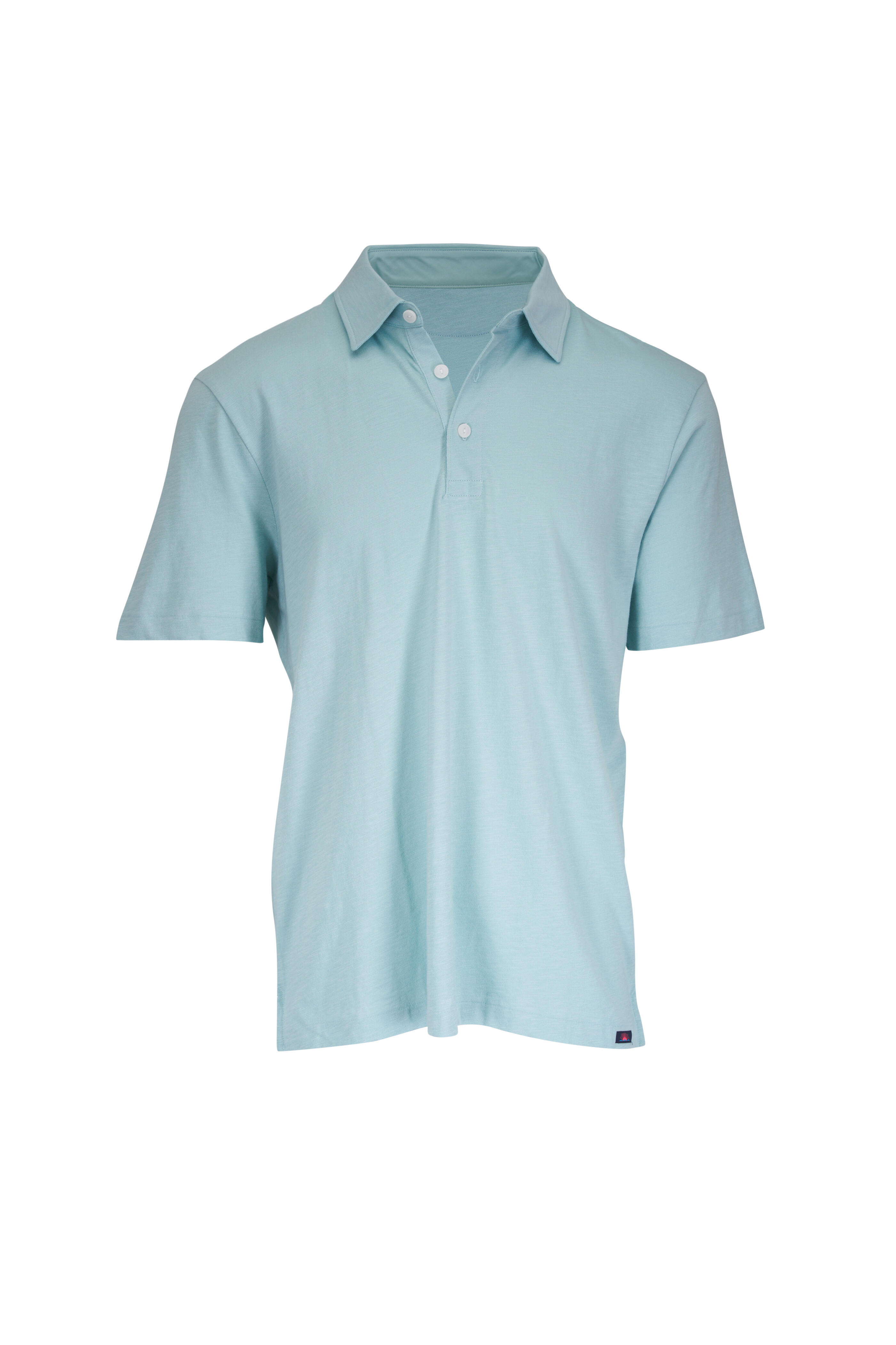 Faherty Brand - Sunwashed Teal Cotton Polo - view 1