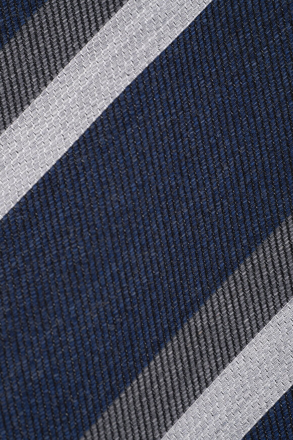 Brunello Cucinelli - Blue & Gray Striped Necktie 