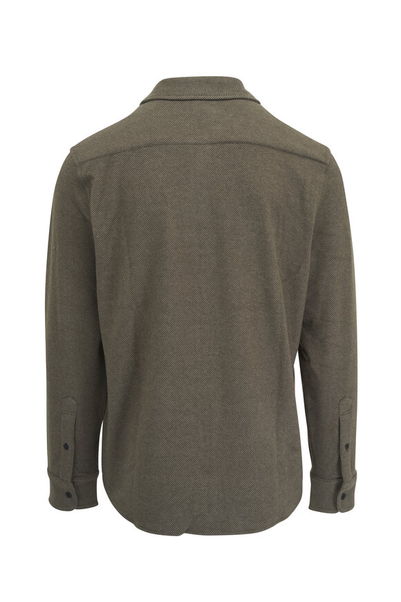 Faherty Brand - Legend™ Olive Melange Twill Sweater Shirt