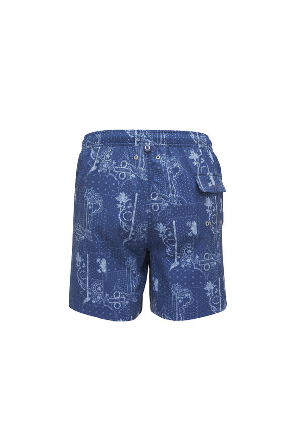 Peter Millar Robusto Windsor Blue Swim Trunks - view 3
