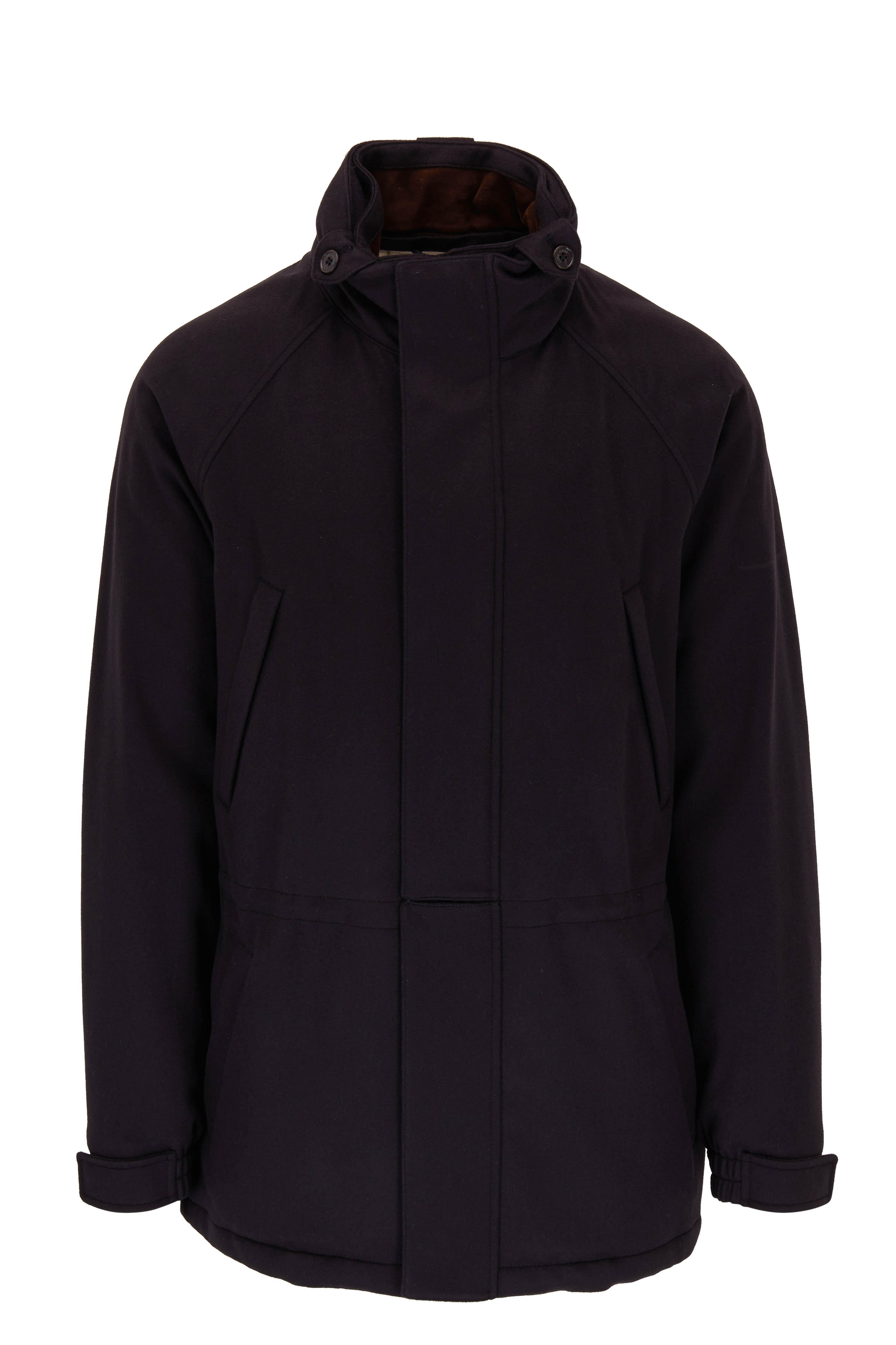 Loro Piana - Icer Charcoal Cashmere Hide-Away Hooded Coat