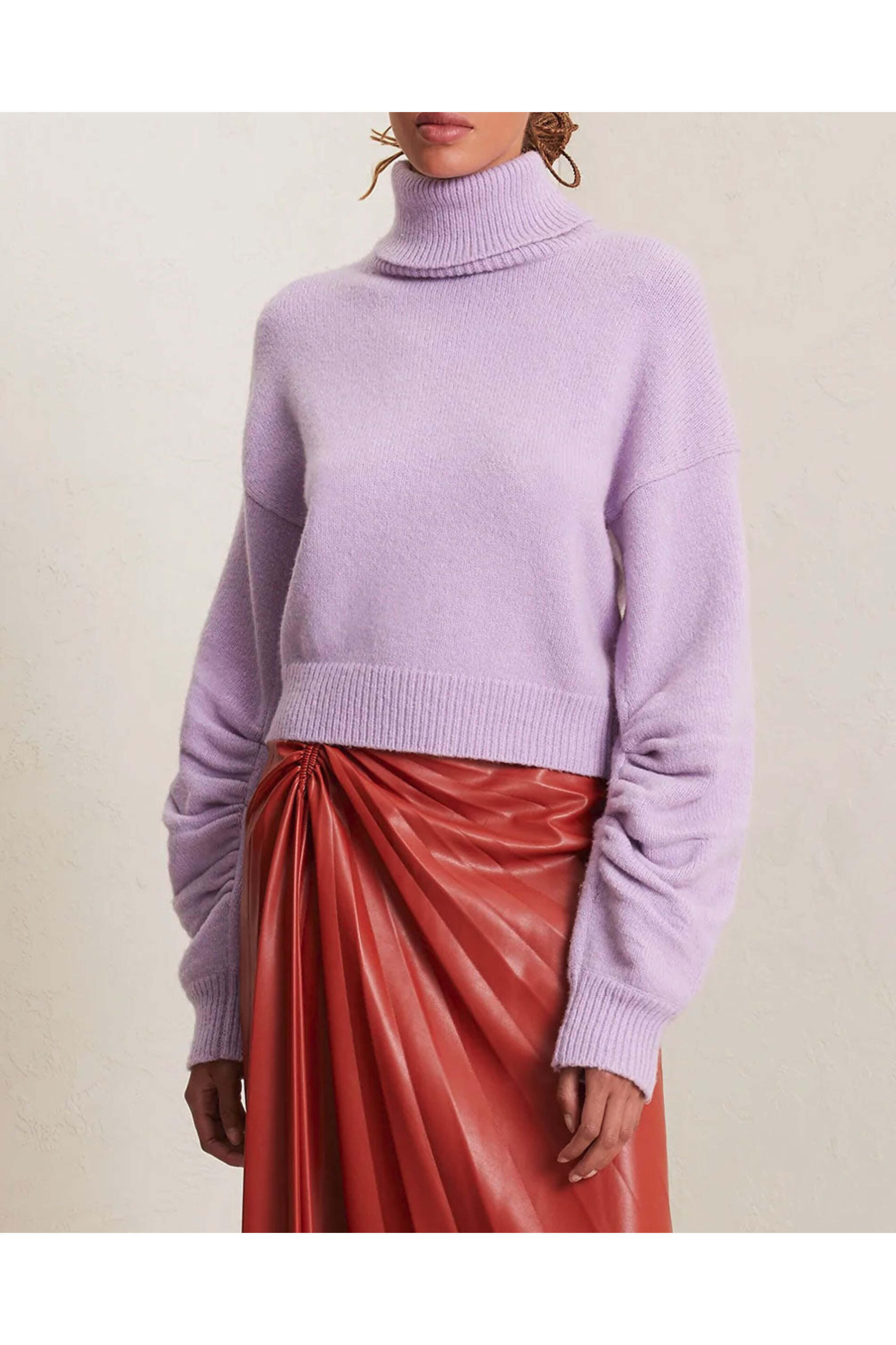 A.L.C. - Deep Lilac Taryn Turtleneck Sweater