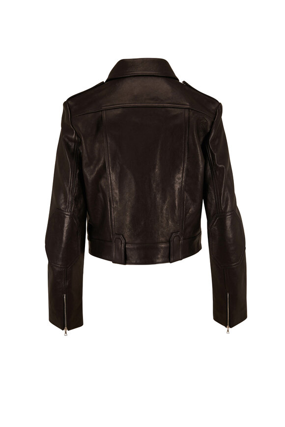Khaite - Cordelia Black Leather Moto Jacket