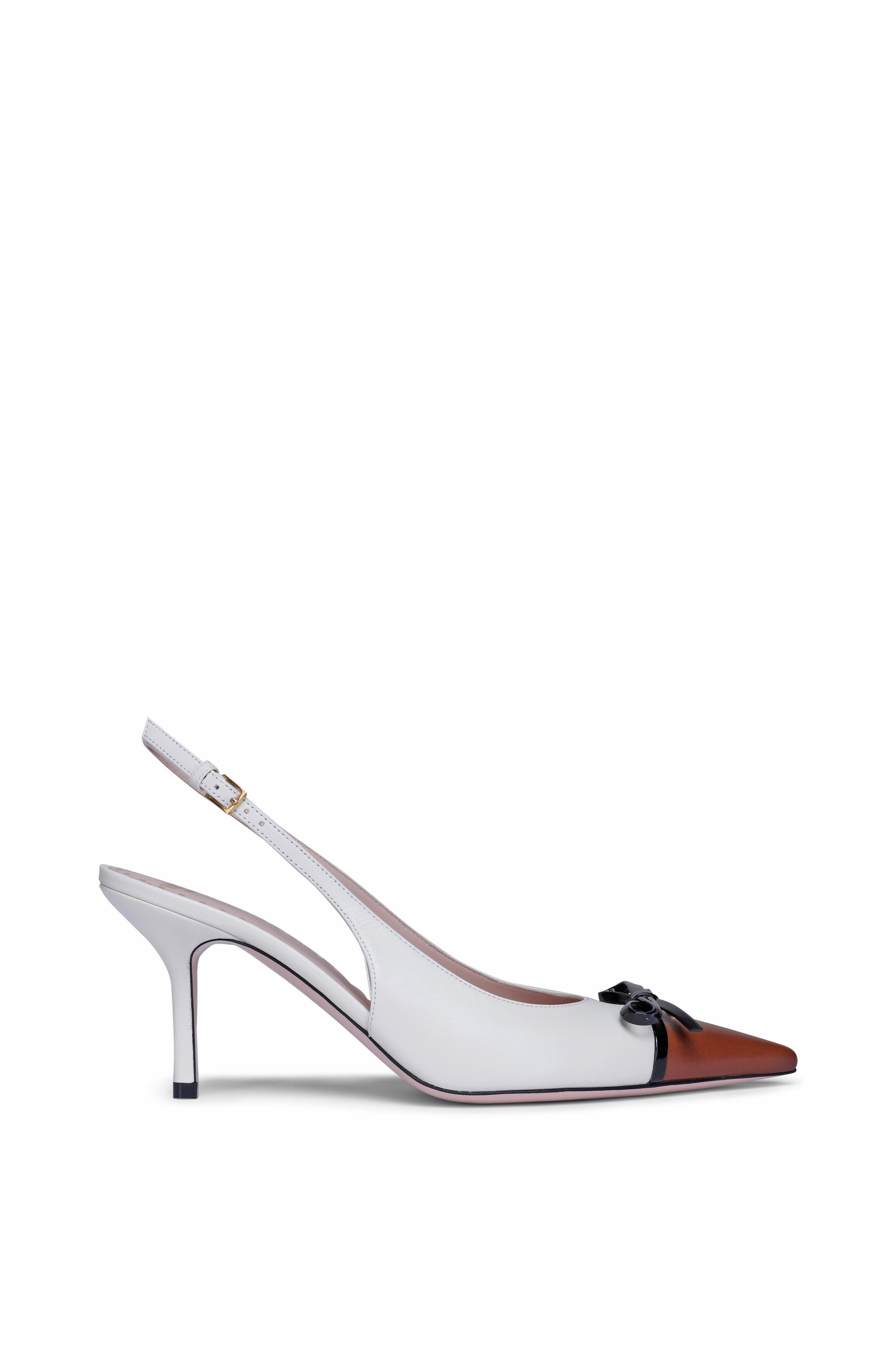 Valentino Garavani - Bepointy Slingback Pump in Ivory & Brown