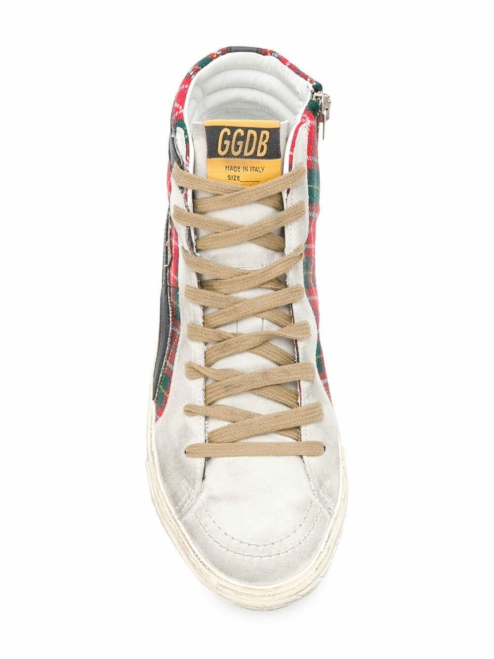 Golden goose hot sale tartan sneakers