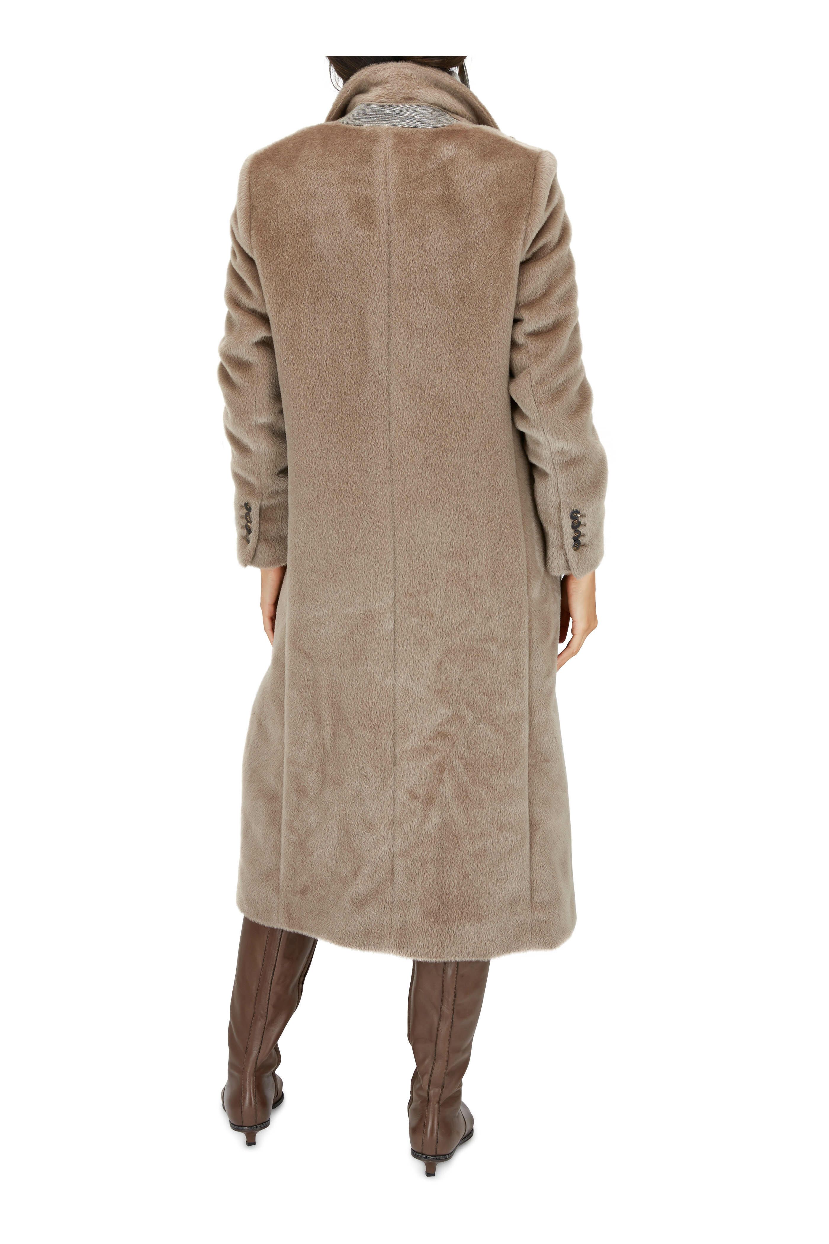 Brunello Cucinelli - Caffe Alpaca & Wool Double-Breasted Coat