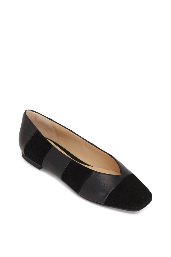 Jimmy Choo - Juelle Black Suede & Leather Ballet Flat