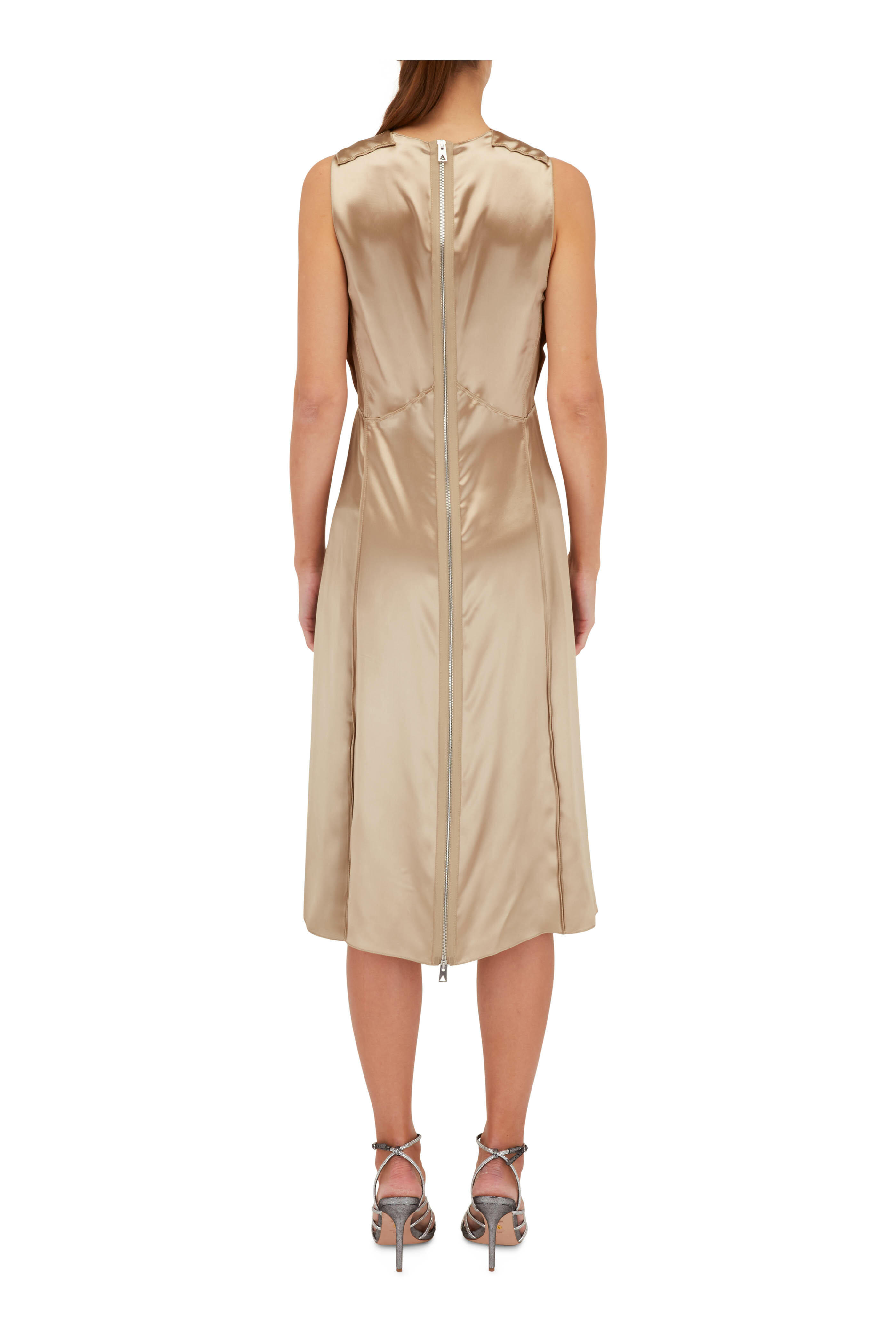 Bottega Veneta - Sesame Washed Fluid Dress | Mitchell Stores