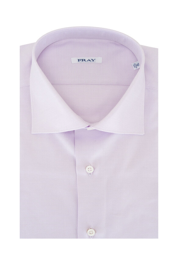 Fray - Lilac Textured Cotton Dress Shirt