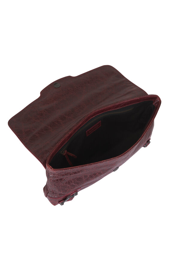 Balenciaga Le City Merlot Leather Clutch - view 4