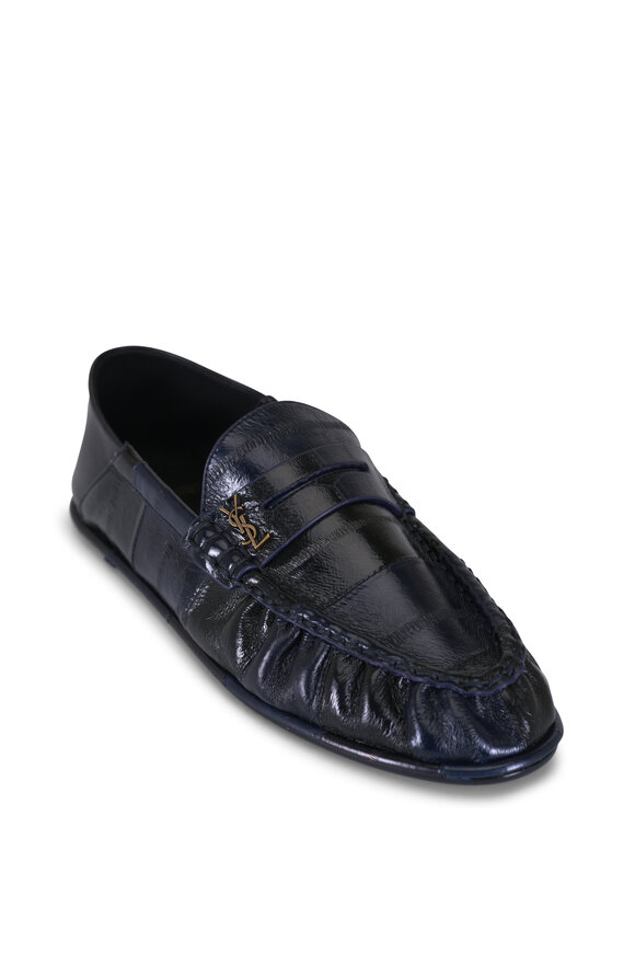 Saint Laurent Le Loafer Navy Foldable Nappa Leather Flat - view 1