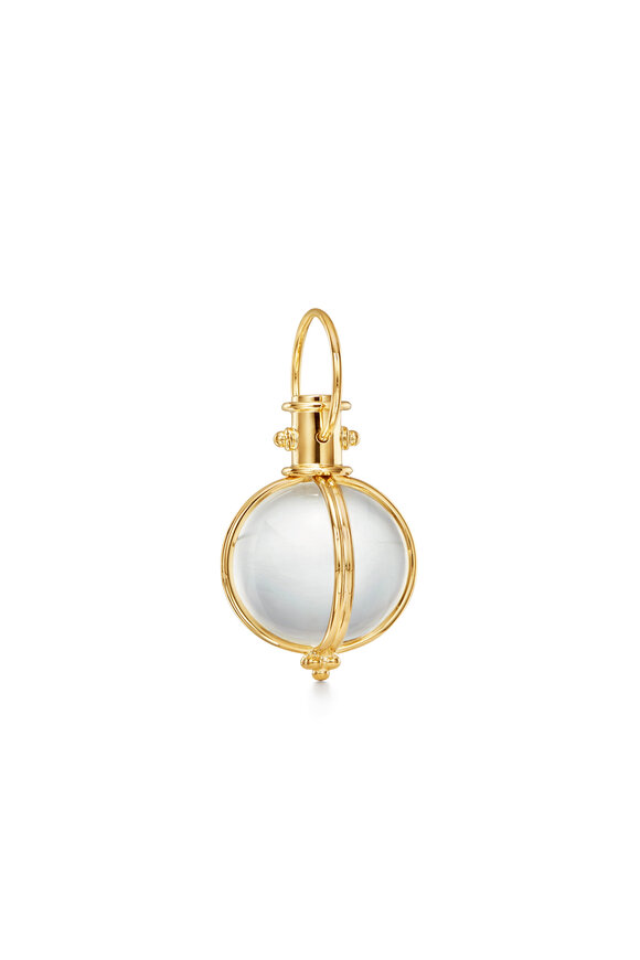 Temple St. Clair - 18K Yellow Gold Round Crystal Amulet